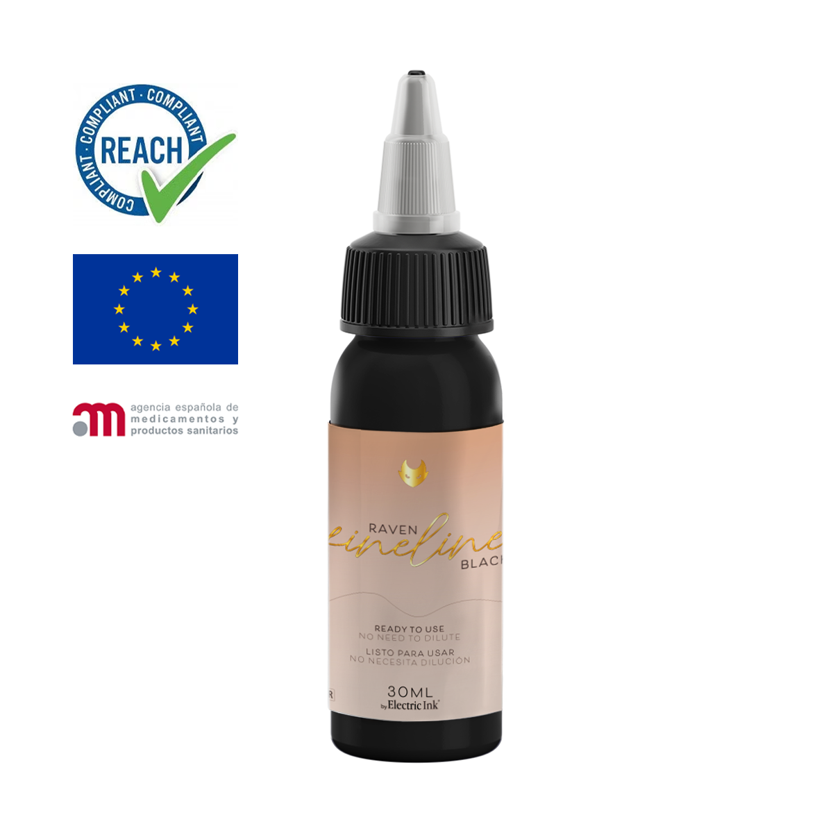 Pigmento Homologado Electric Ink | Raven Black Fineline EG