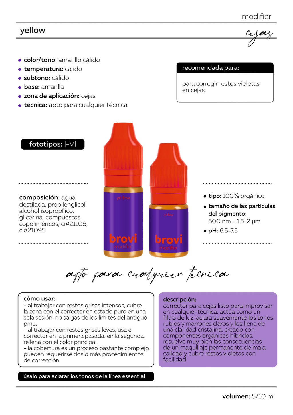 Pigmento Brovi Modifier | Yellow