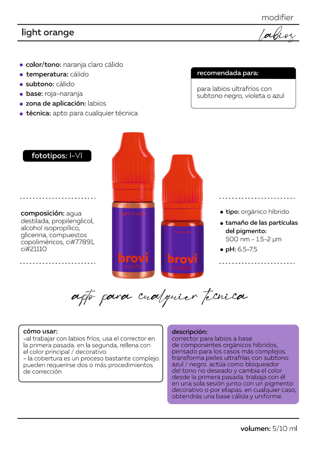 Pigmento Brovi Modifier | Light Orange
