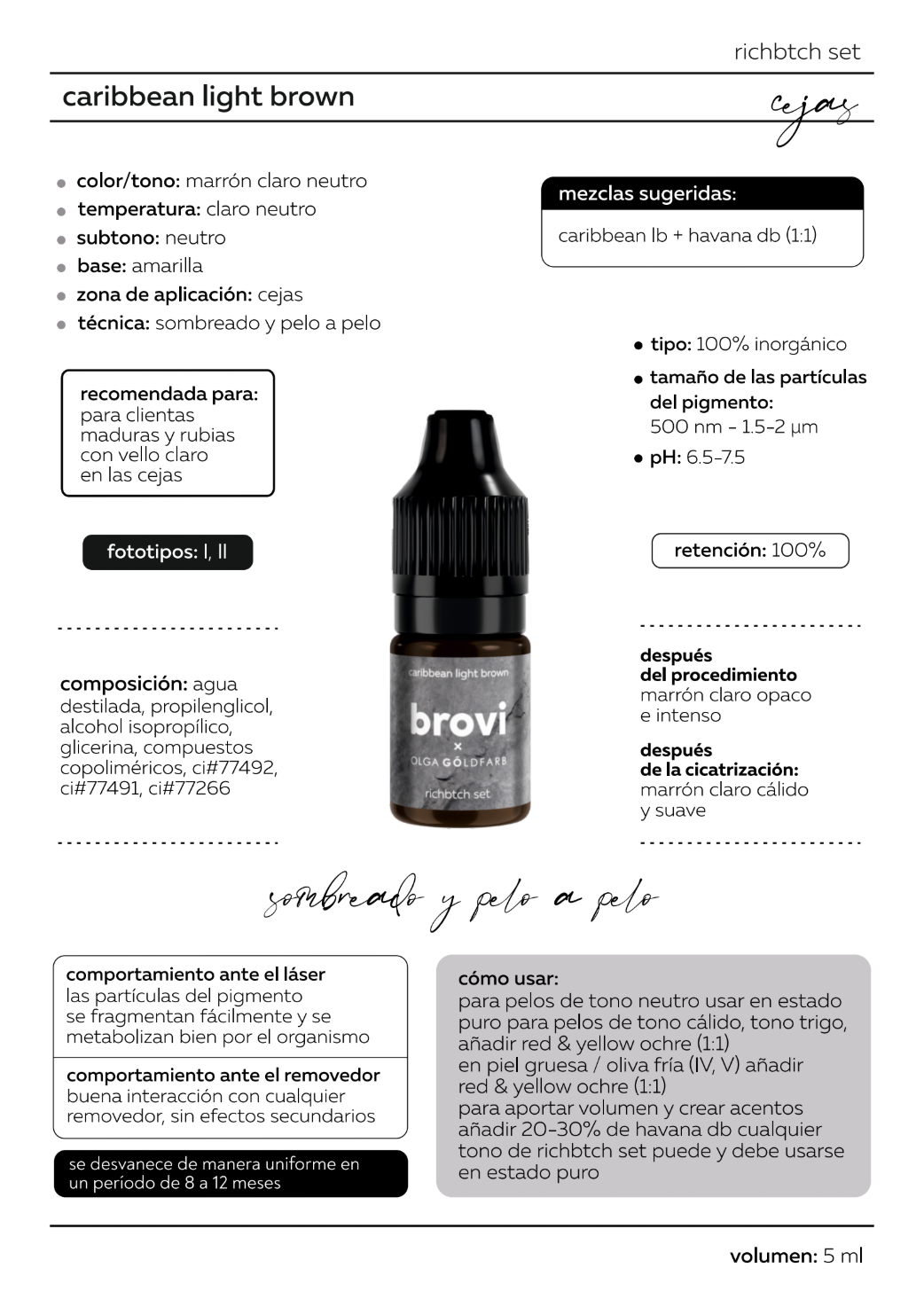 Pigmento Brovi x Olga Góldfarb | Caribbean Light Brown (Richbtch Set)